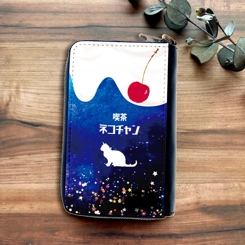 宇宙猫とクリームソーダのコインケース 猫 宇宙 コインケース 小銭入れ