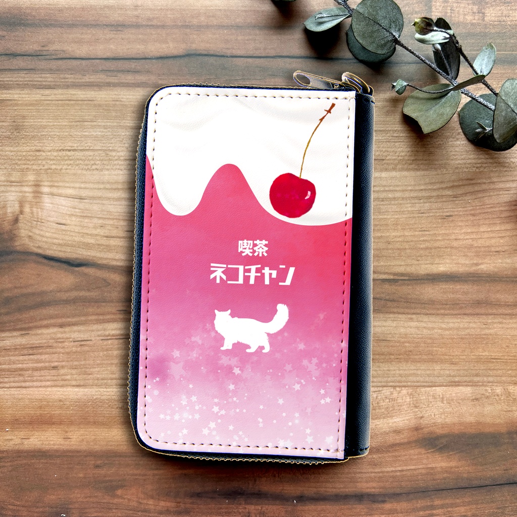 ねこねこストロベリークリームソーダのコインケース 猫 コインケース 小銭入れ