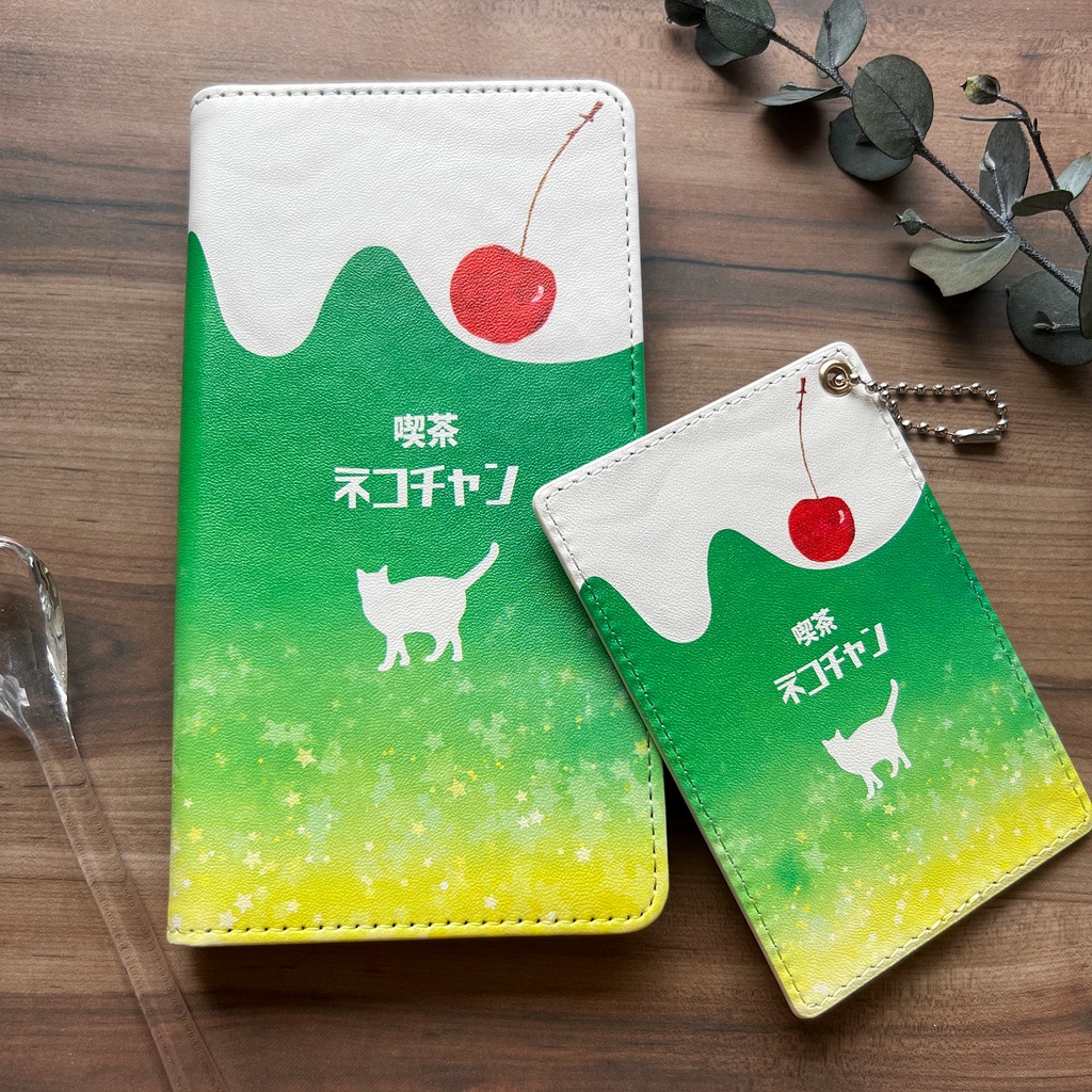 ねこねこメロンソーダの手帳型スマホケース iphone15 猫 黒猫 スマホケース iphone14 iphone16e