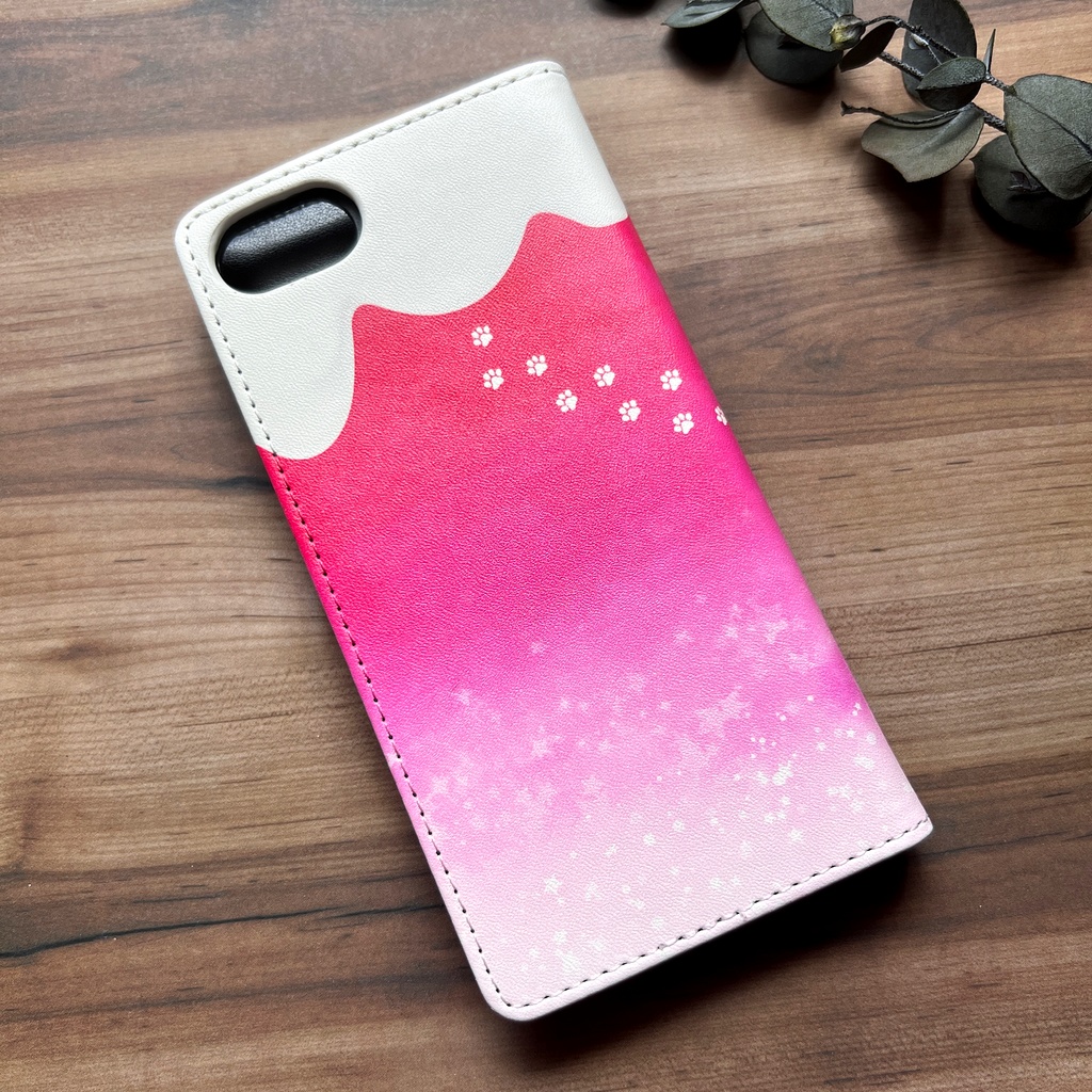 ねこねこいちごソーダの手帳型スマホケース iphone15 猫 黒猫 スマホケース iphone14 iphone16e