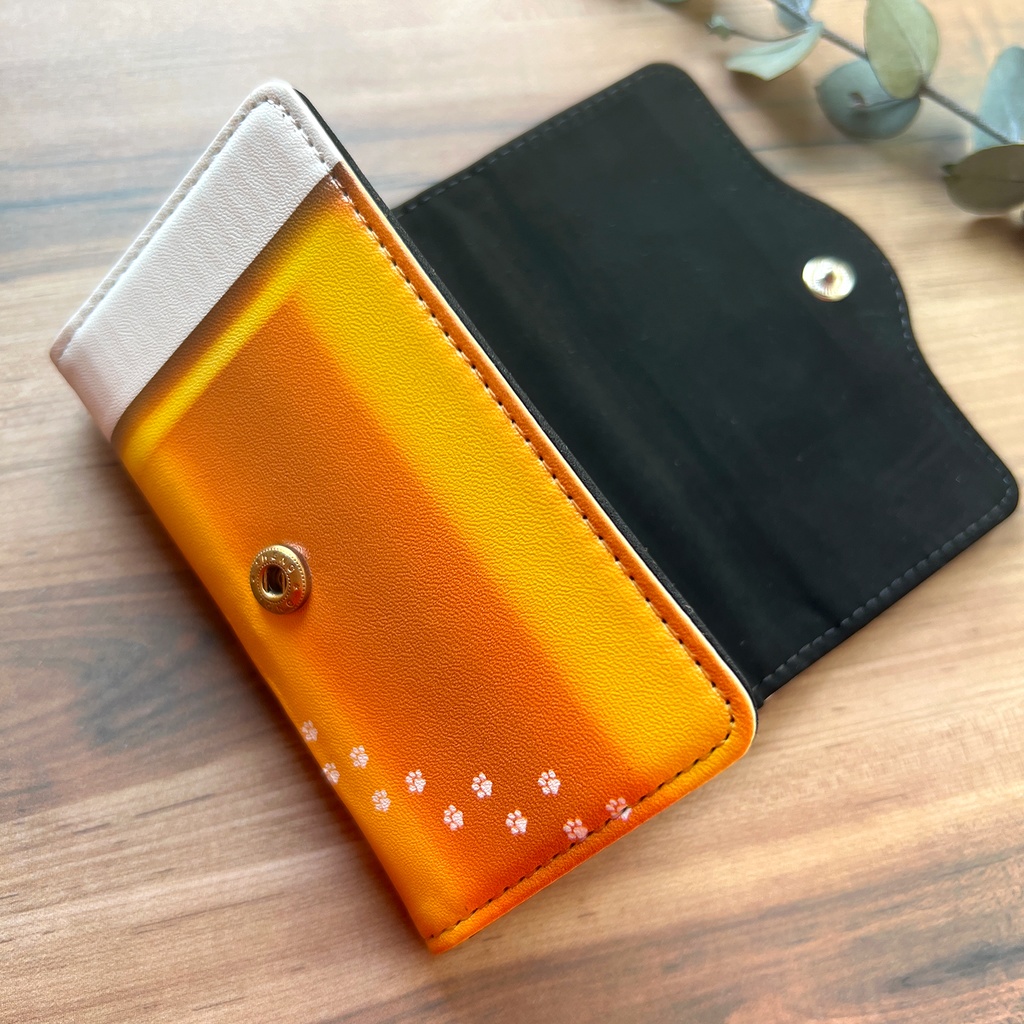 にゃんこマスタードのキーケース 猫 黒猫 キーケース イエロー メンズ