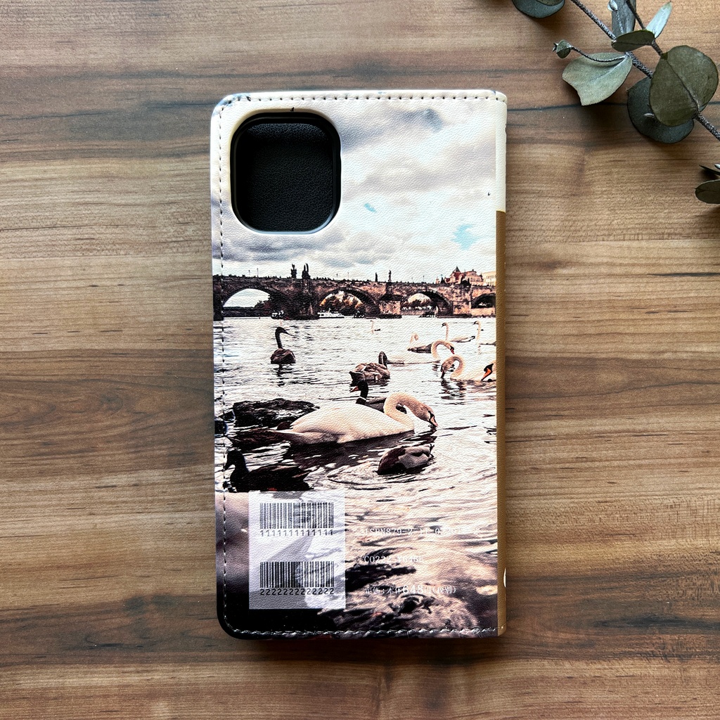 小説みたいな手帳型スマホケース(白鳥の湖) iphone16e iPhone17 Air iphone14 iphone15 全機種対応 鳥