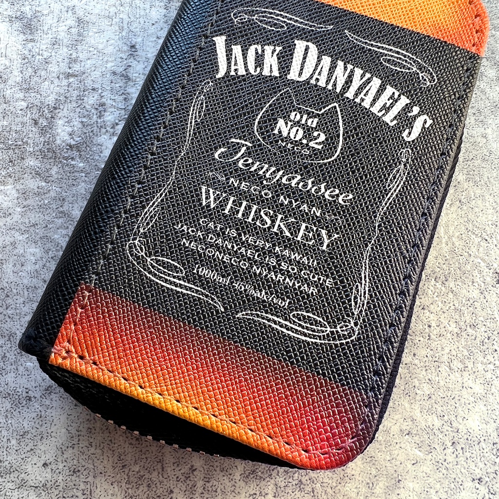 【7colors】ウイスキーにゃんこのスマートキーケース 猫 キーケース 酒 メンズ