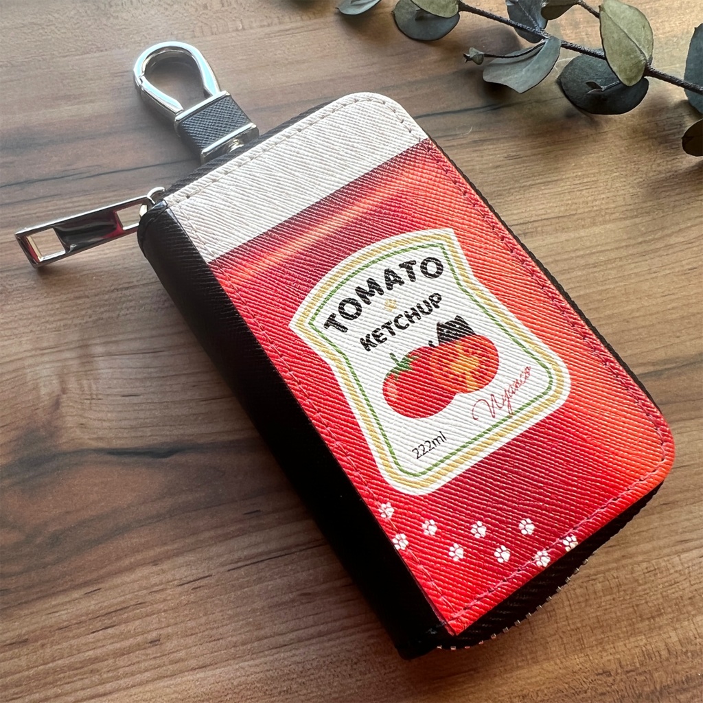 にゃんこケチャップのスマートキーケース 猫 黒猫 メンズ キーケース