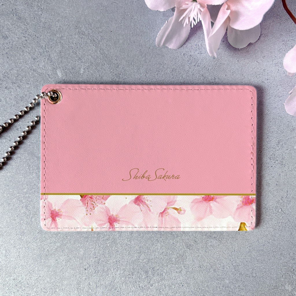 春の桜のパスケース 花 桜 パスケース カードケース 定期入れ 春