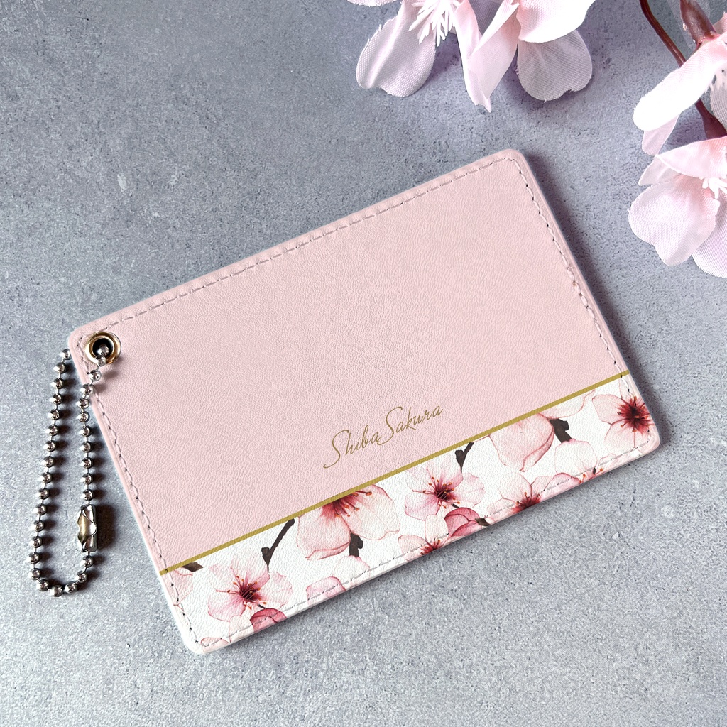 ソメイヨシノのパスケース 花 桜 パスケース カードケース 定期入れ 春