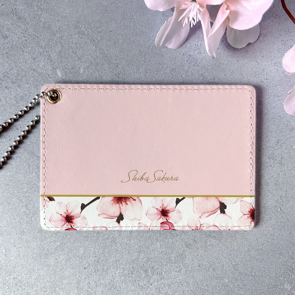 ソメイヨシノのパスケース 花 桜 パスケース カードケース 定期入れ 春