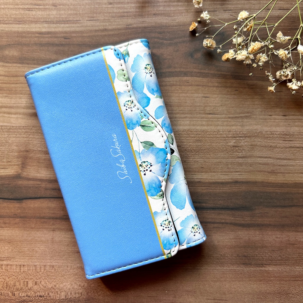 ネモフィラのキーケース(スカイブルー) ネモフィラ 花 春 夏 キーケース