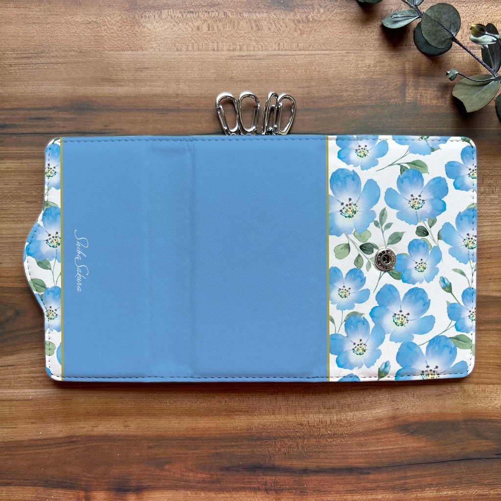 ネモフィラのキーケース(スカイブルー) ネモフィラ 花 春 夏 キーケース