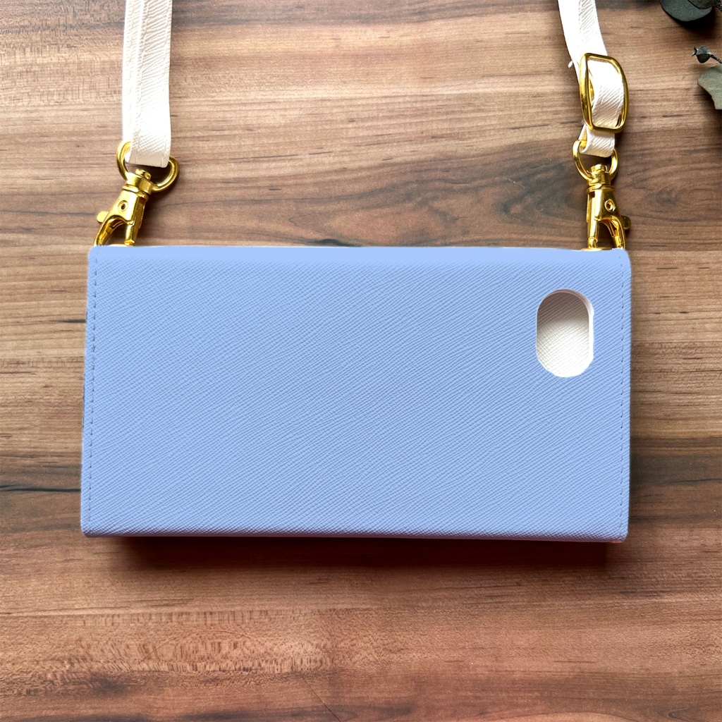 ネモフィラの三つ折り手帳型スマホケース(ゼニスブルー) 全機種対応 手帳型 スマホケース iphone Android iphone16 iphone15 iPhone16e