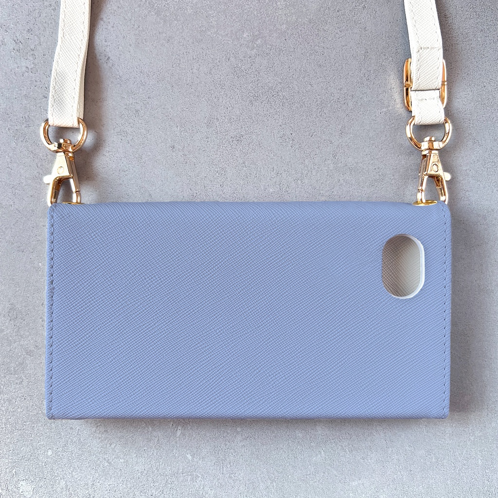 ネモフィラの三つ折り手帳型スマホケース(ベビーブルー) 全機種対応 手帳型 スマホケース iphone Android iphone16 iphone15 iPhone16e