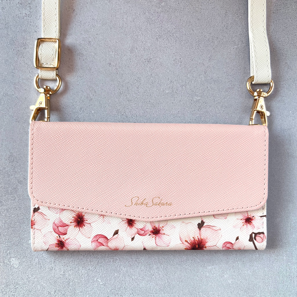 ソメイヨシノの三つ折り手帳型スマホケース 全機種対応 手帳型 スマホケース iphone Android 桜 春 iphone16 iphone15 iPhone16e