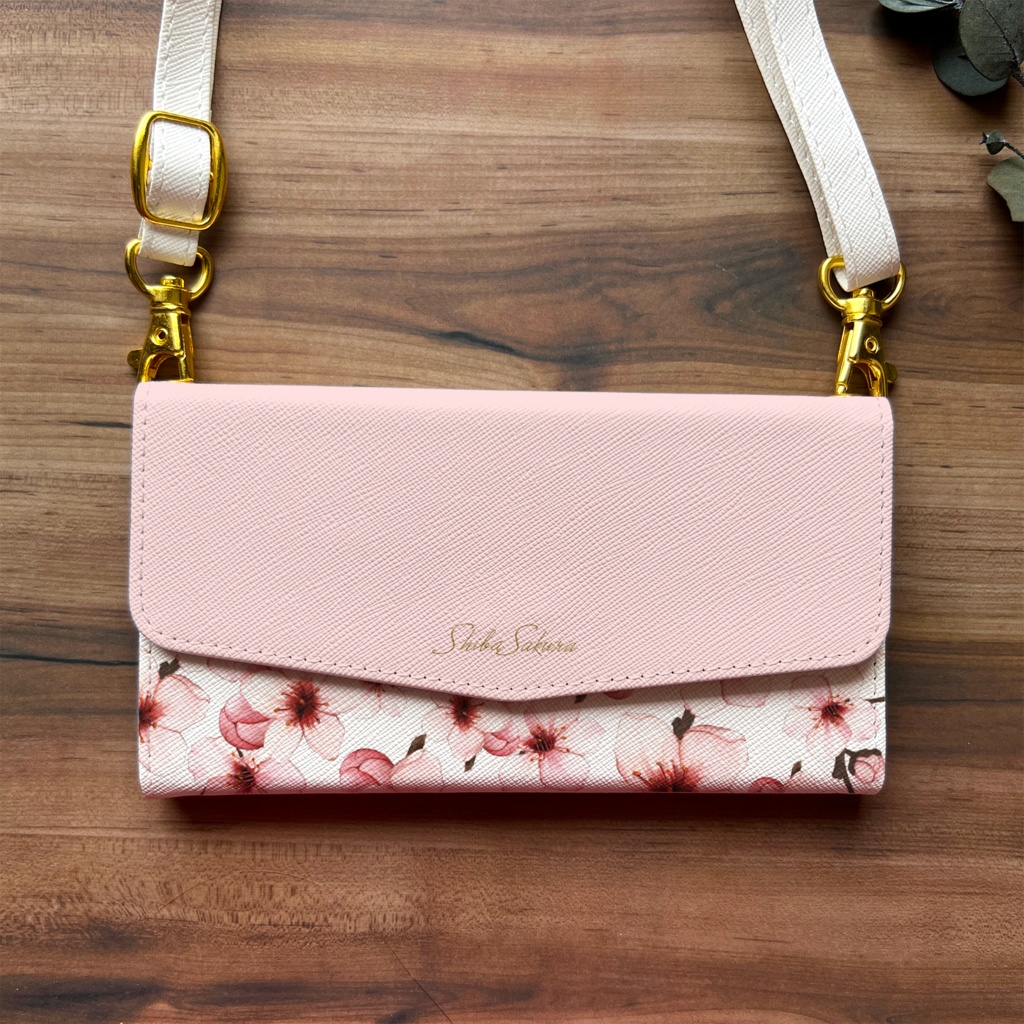 ソメイヨシノの三つ折り手帳型スマホケース 全機種対応 手帳型 スマホケース iphone Android 桜 春 iphone16 iphone15 iPhone16e