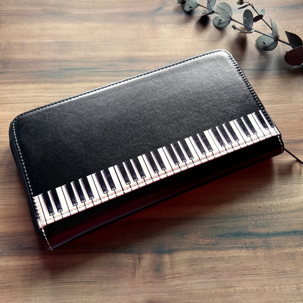 ピアノの長財布  ピアノ 音楽 メンズ 財布 長財布