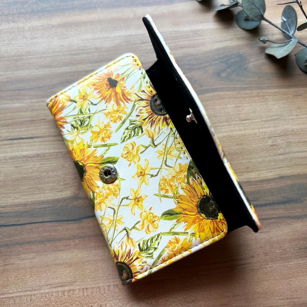 夏のひまわりのキーケース 花 夏 ひまわり イエロー キーケース