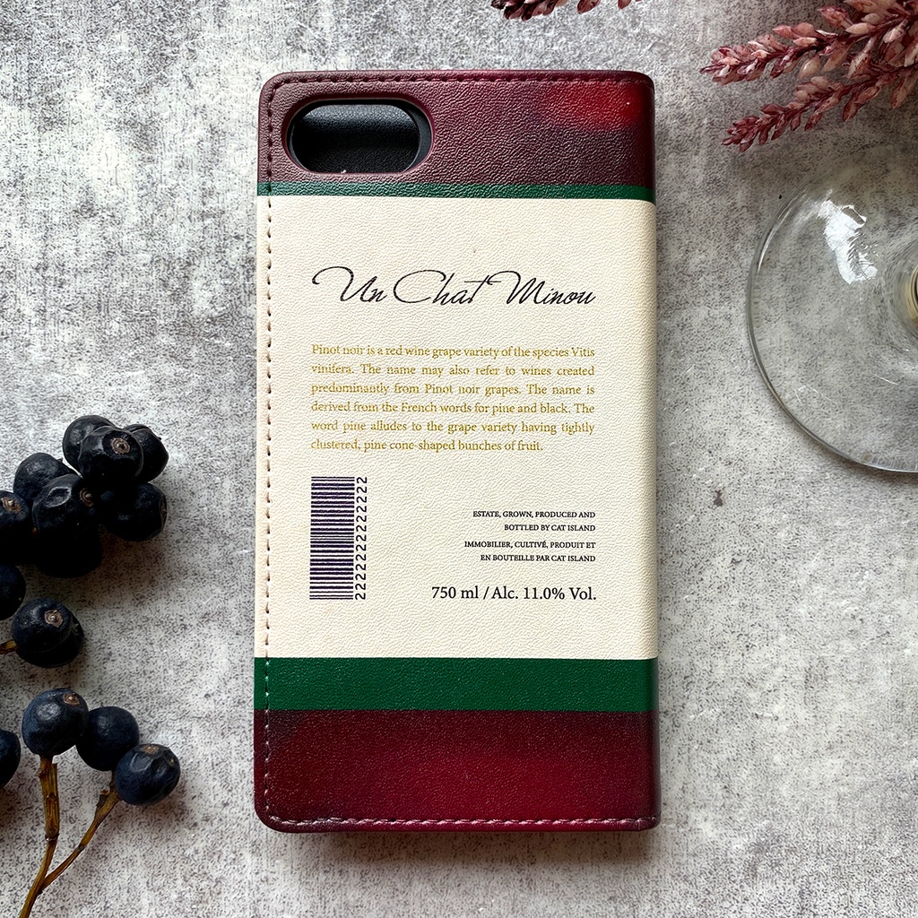 お好きな写真で!オリジナルワイン風うちの子手帳型スマホケース iPhone17 Air iPhone16e iphone15 全機種対応 うちの子 猫 犬 ペット