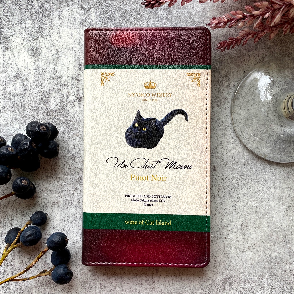 お好きな写真で!オリジナルワイン風うちの子手帳型スマホケース iPhone17 Air iPhone16e iphone15 全機種対応 うちの子 猫 犬 ペット