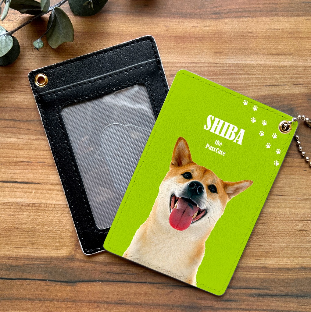 お好きな写真で! うちの子カラフルパスケース 定期入れ メンズ カードケース 猫 犬 うさぎ