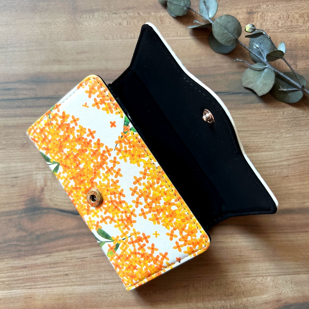 キンモクセイのキーケース(薄橙)金木犀 キンモクセイ 花 秋 キーケース