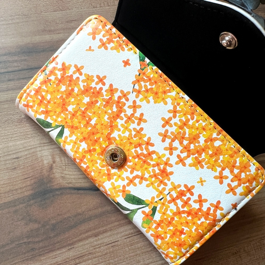 キンモクセイのキーケース(薄橙)金木犀 キンモクセイ 花 秋 キーケース