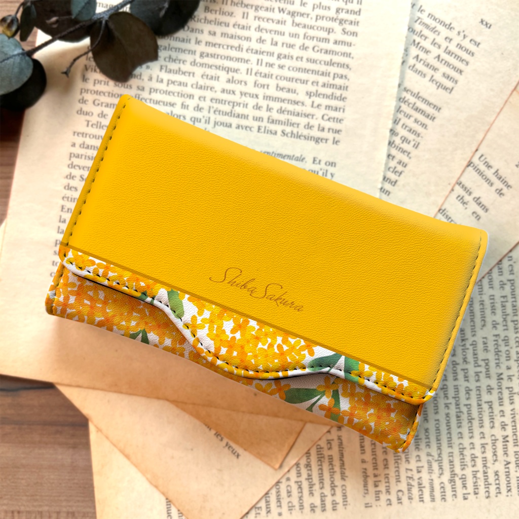 キンモクセイのキーケース（薄橙）金木犀 キンモクセイ 花 秋 キーケース