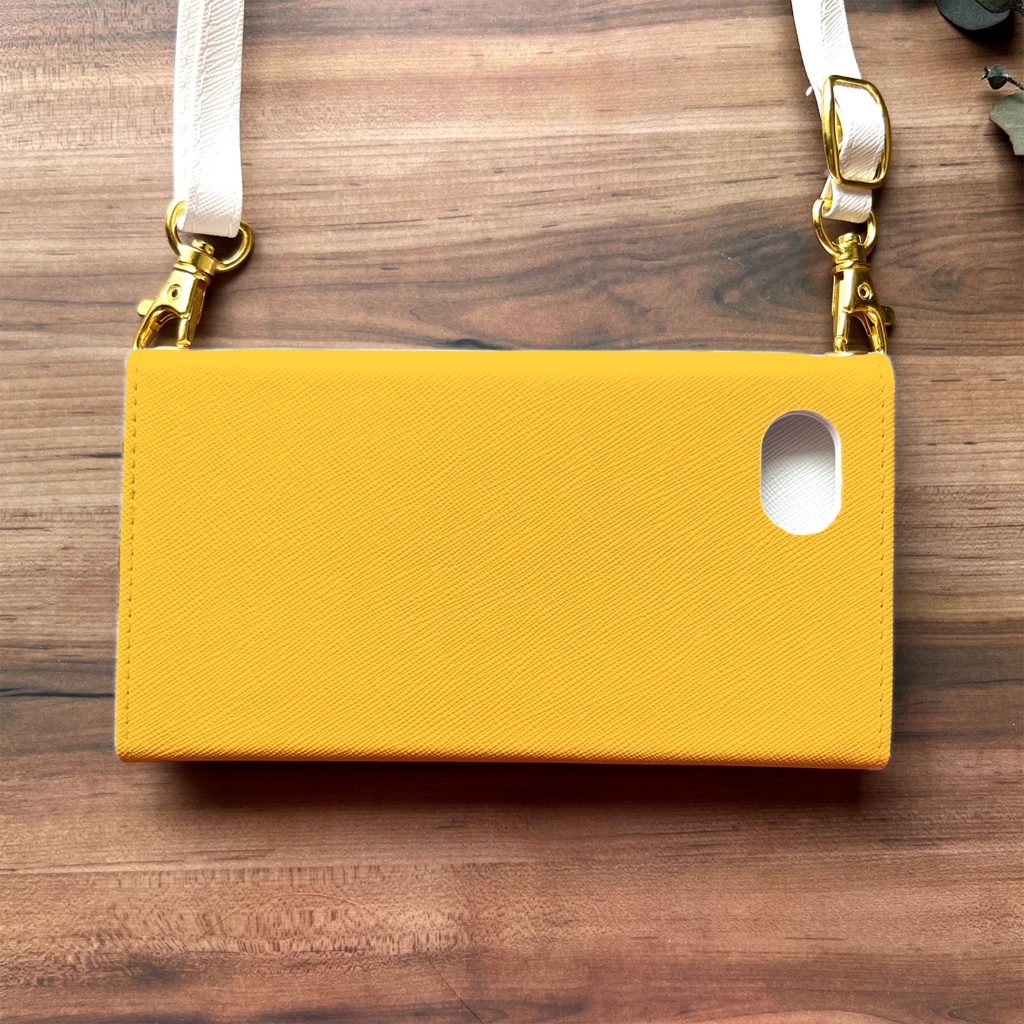 キンモクセイの三つ折り手帳型スマホケース(薄橙) 全機種対応 スマホケース iphone Android 金木犀 iphone13 iphone15 iPhone16e