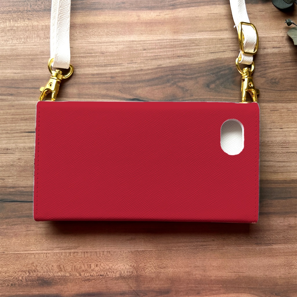 チェリーの三つ折り手帳型スマホケース(レッド) 全機種対応 スマホケース iphone Android さくらんぼ iphone16 iphone15 iPhone16e