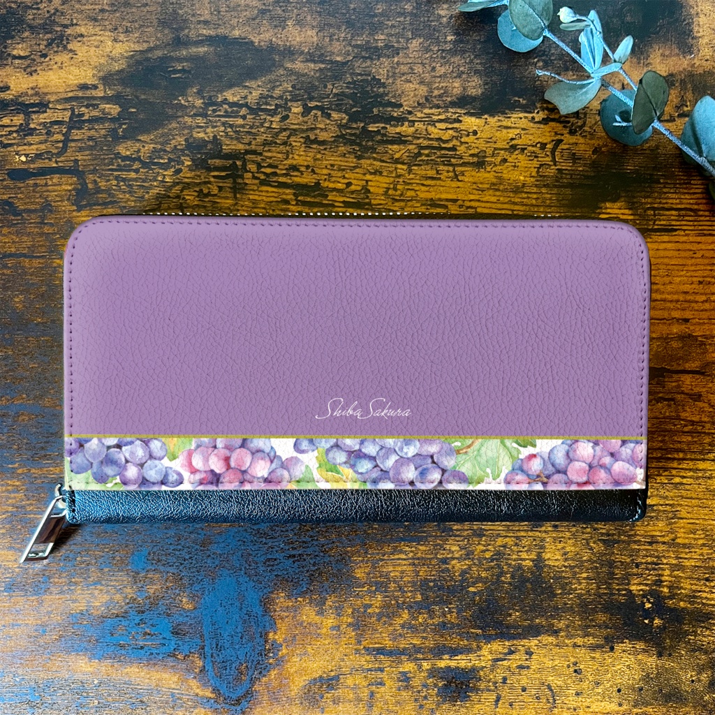 秋のぶどうの長財布(デラウェア) 財布 長財布 秋 ぶどう