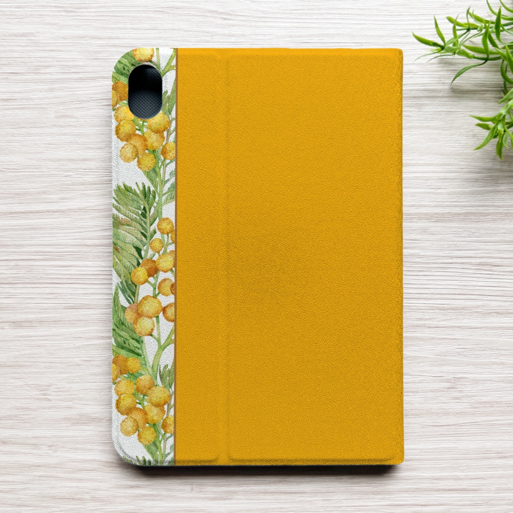 ミモザのiPadケース(ウォームオレンジ) ミモザ 花 ipadケース タブレットケース カバー