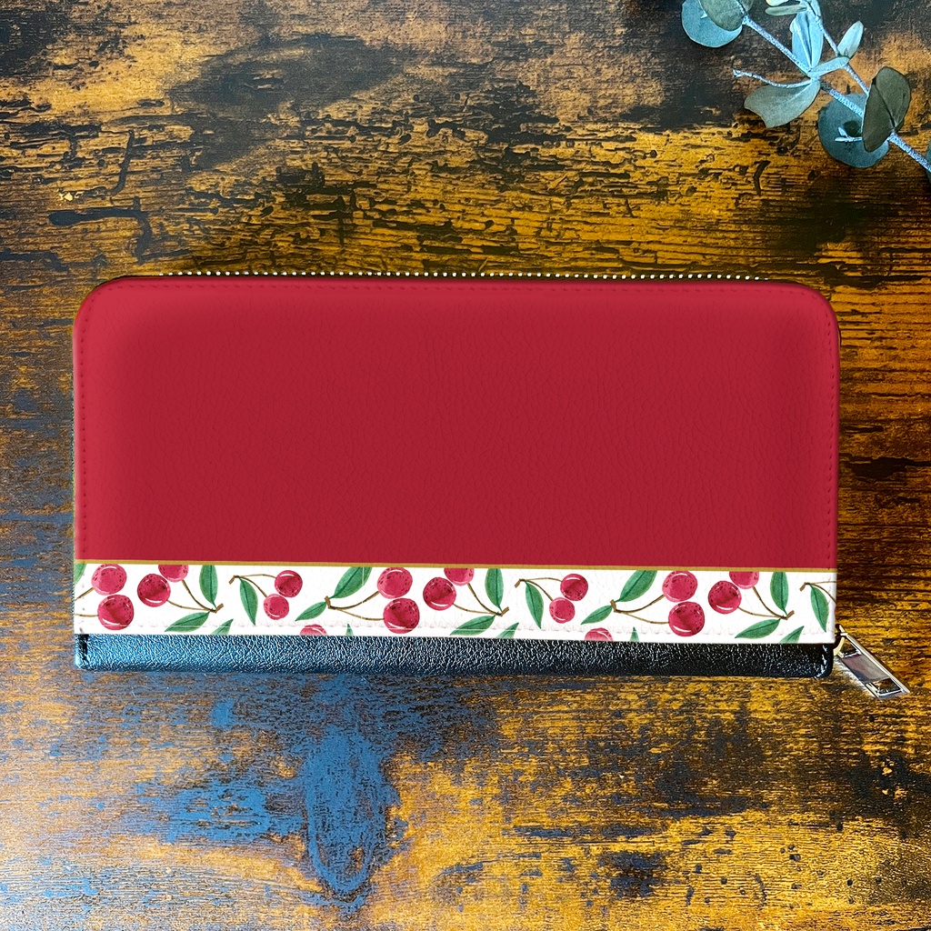 チェリーの長財布(レッド) さくらんぼ チェリー 財布 長財布