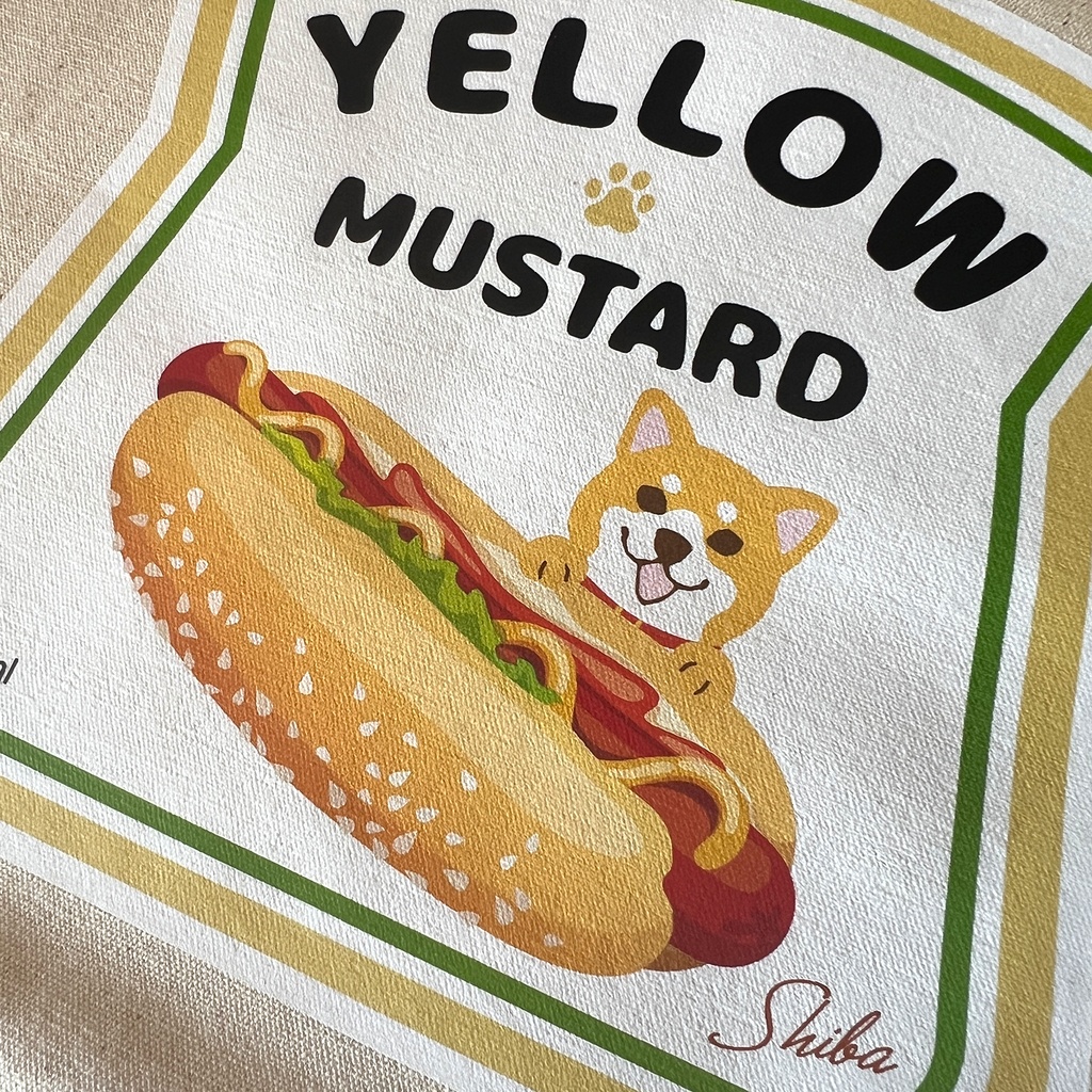 柴犬マスタードのトートバッグ 犬 柴犬 お散歩バッグ エコバッグ