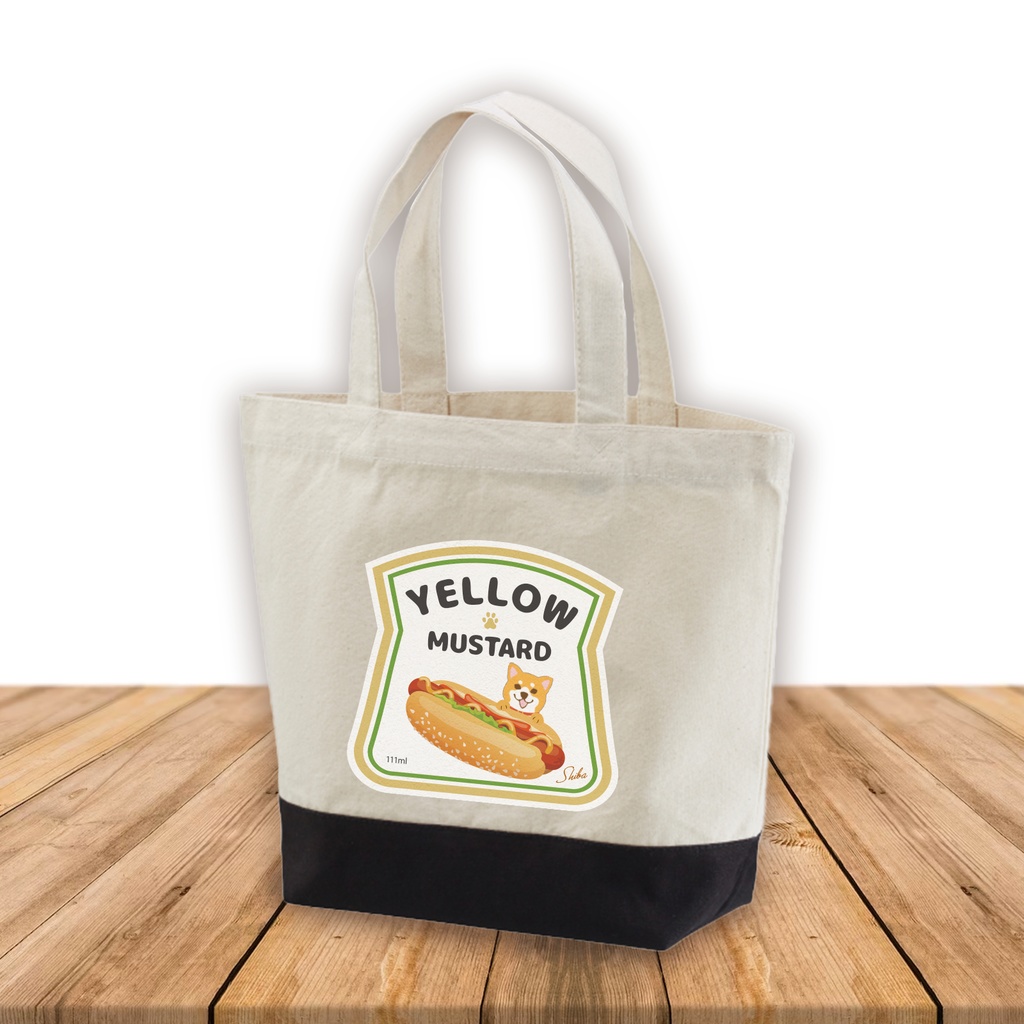 柴犬マスタードのトートバッグ 犬 柴犬 お散歩バッグ エコバッグ