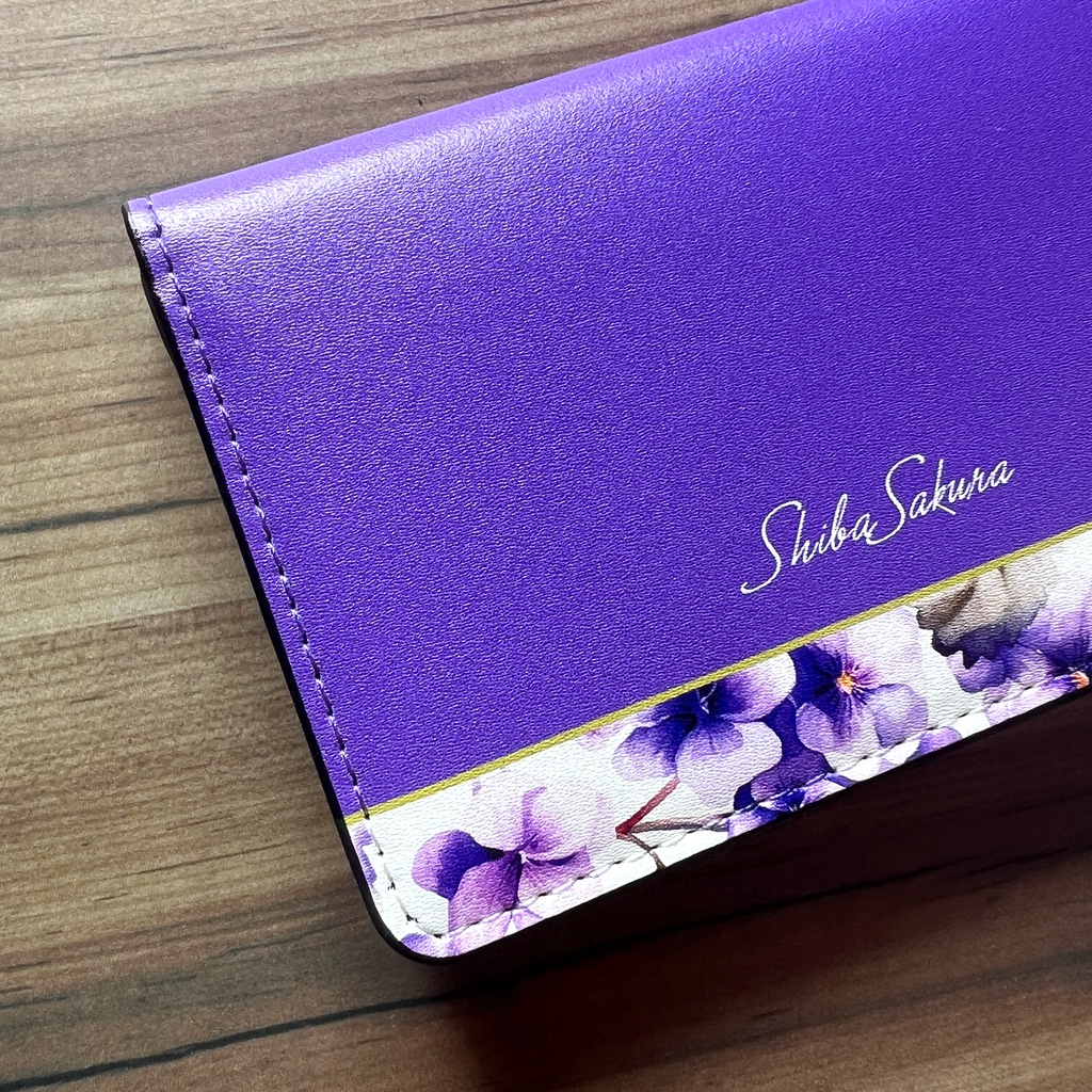 春のスミレの名刺ケース(菫色) 花 カードケース 名刺入れ すみれ