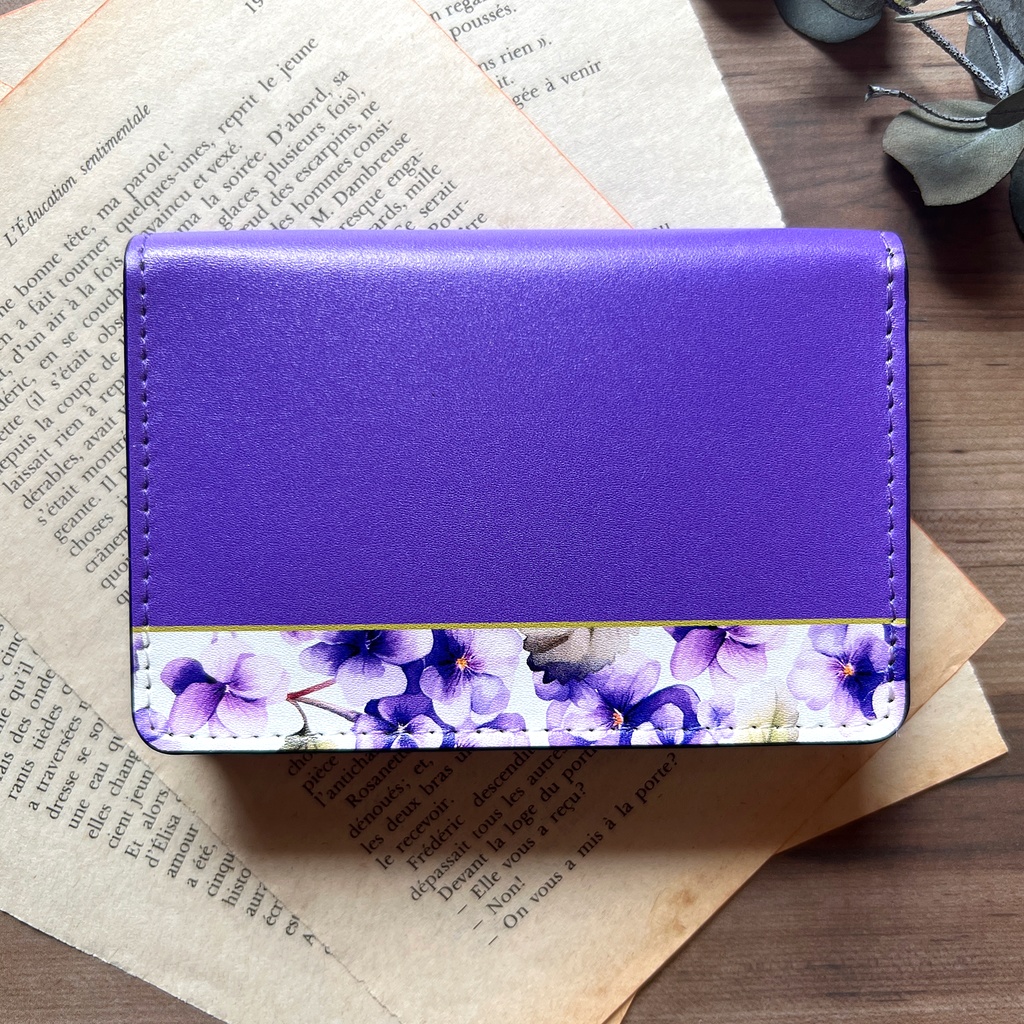 春のスミレの名刺ケース(菫色) 花 カードケース 名刺入れ すみれ