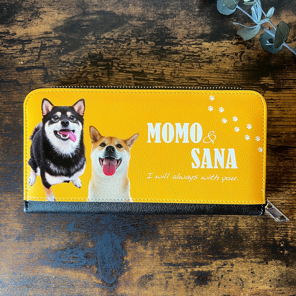 お好きな写真で!うちの子カラフル長財布