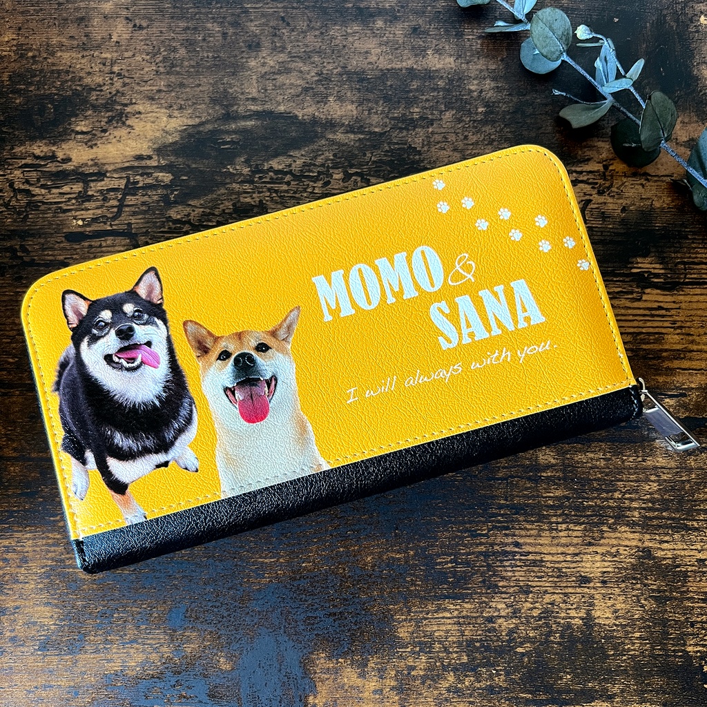 お好きな写真で!うちの子カラフル長財布