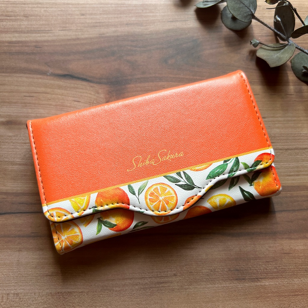 ブラッドオレンジのキーケース オレンジ フルーツ 夏 キーケース