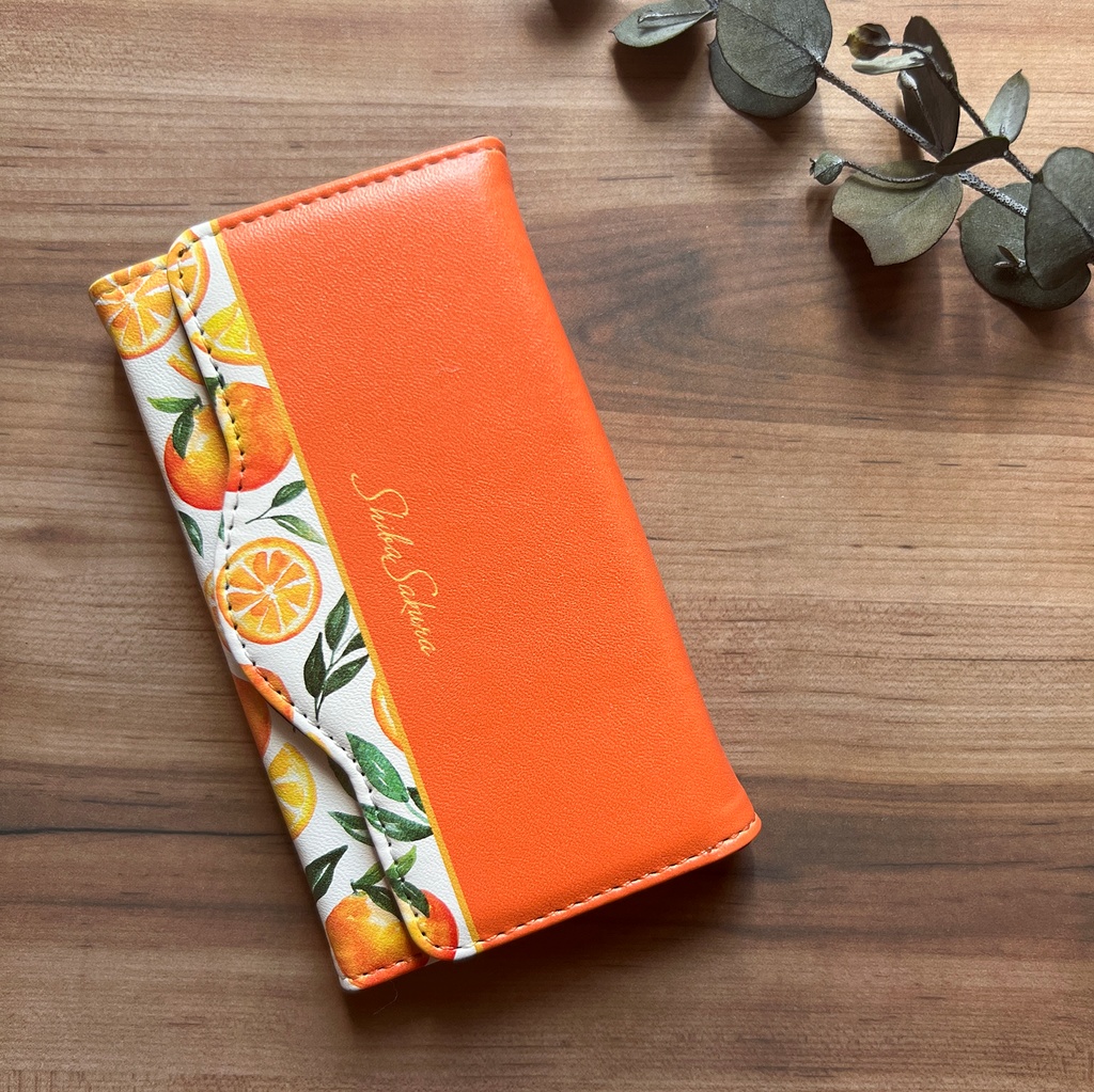 ブラッドオレンジのキーケース オレンジ フルーツ 夏 キーケース