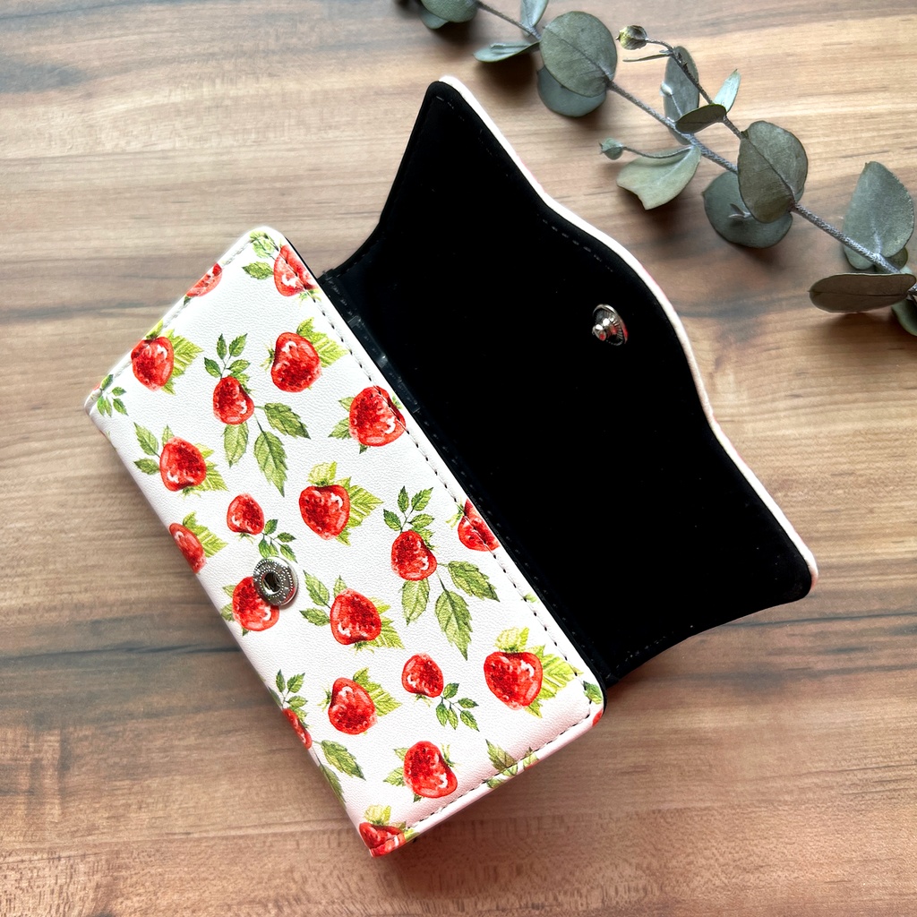 ワイルドストロベリーのキーケース(ネイビー) いちご キーケース