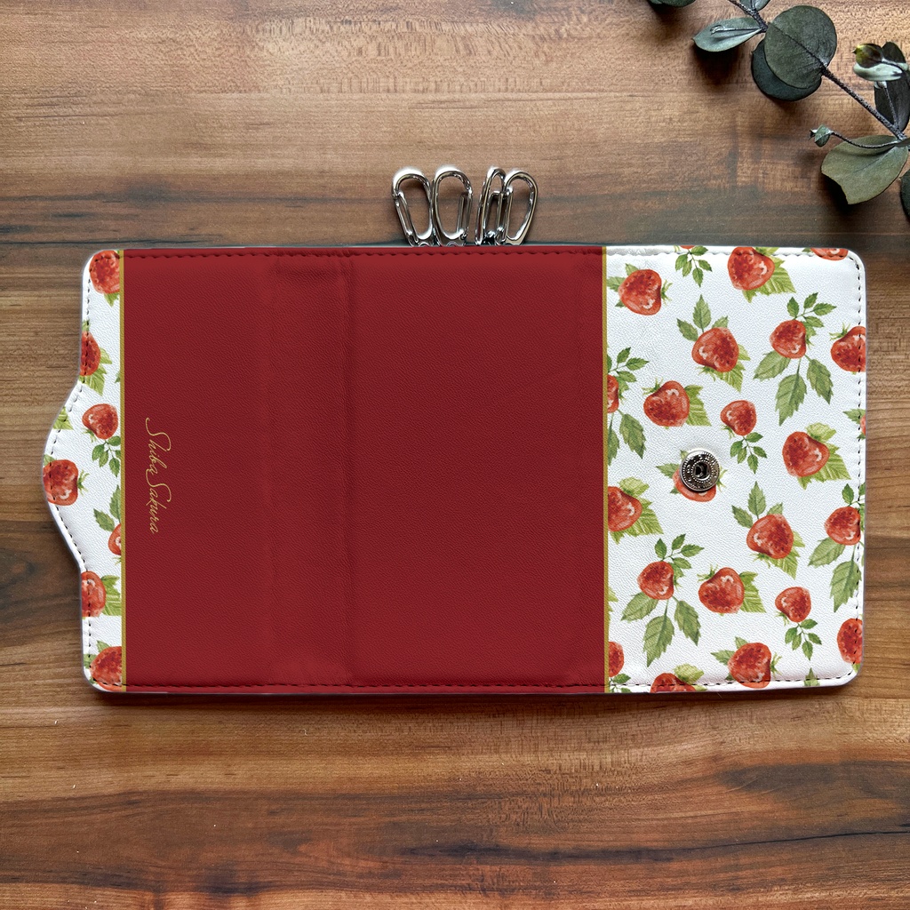 ワイルドストロベリーのキーケース(レッド) いちご キーケース 赤 キーケース