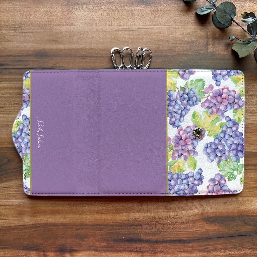 ぶどうのキーケース(デラウェア) 紫 ブドウ キーケース