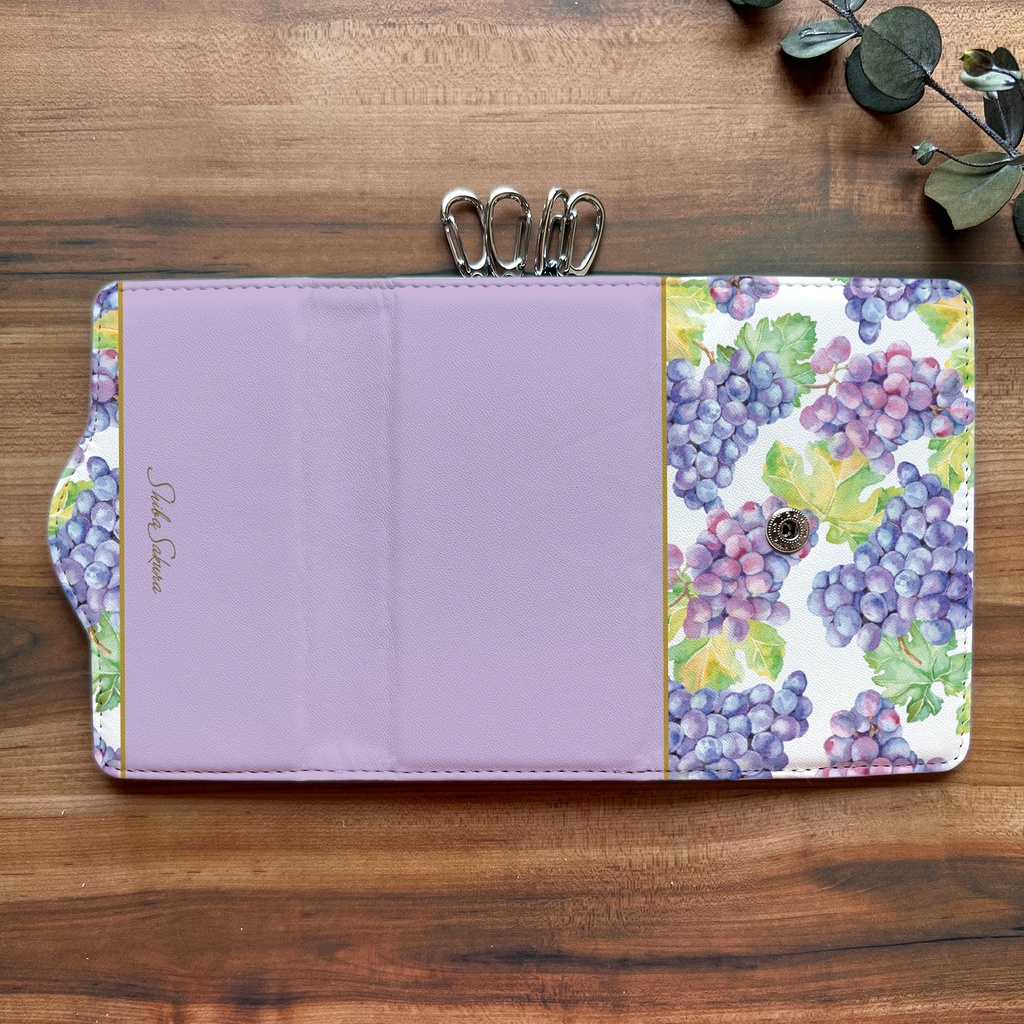 ぶどうのキーケース(クイーンニーナ) 葡萄 紫 キーケース