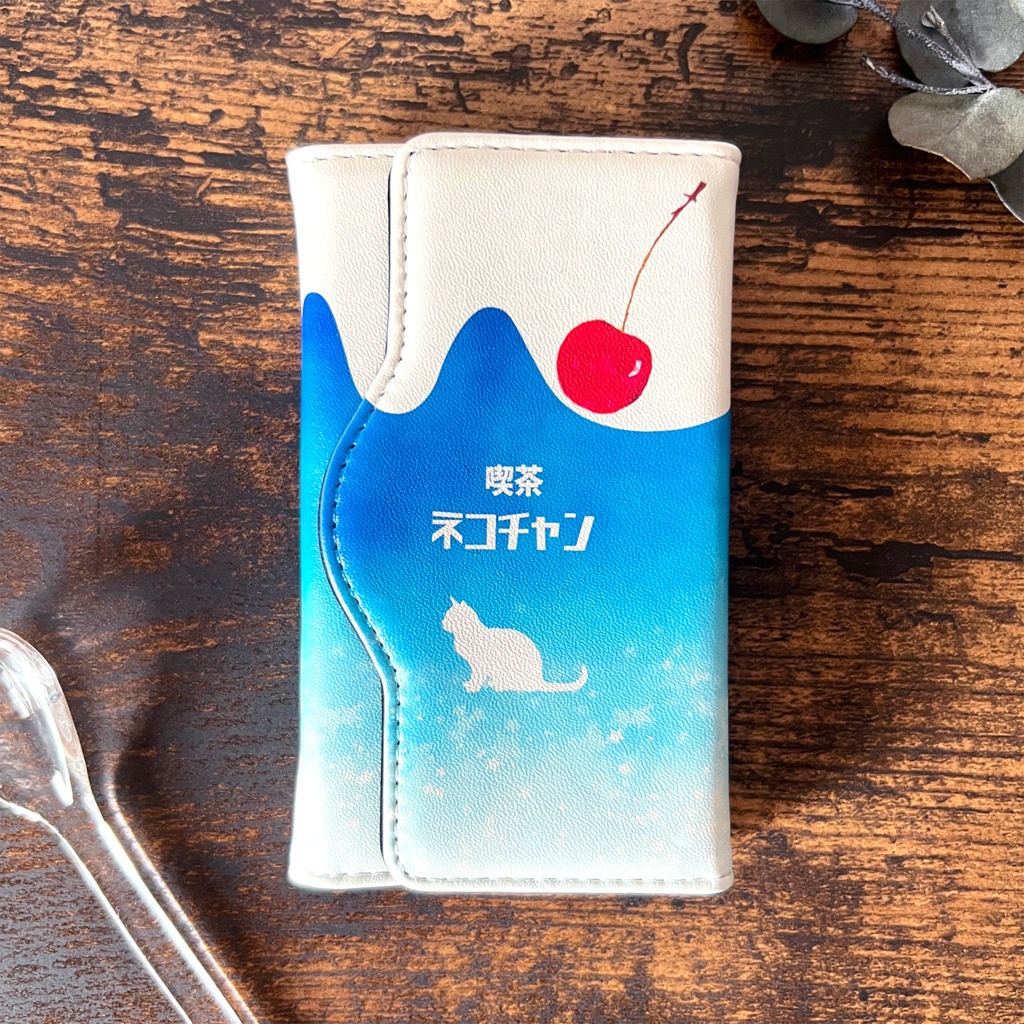 ねことクリームソーダのキーケース 猫 ソーダ 夏