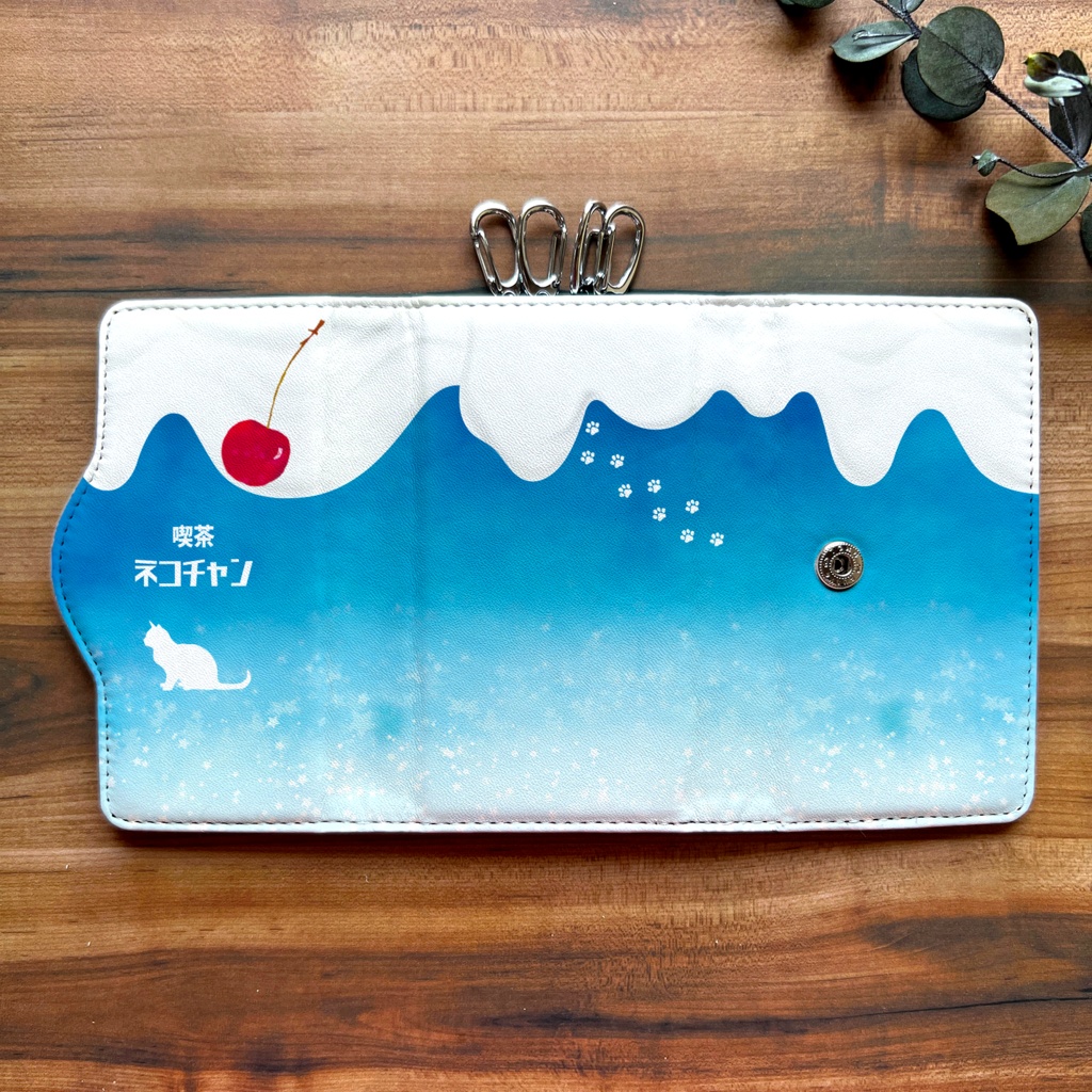 ねことクリームソーダのキーケース 猫 ソーダ 夏