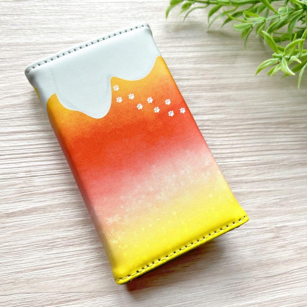 猫と夕焼けレモンティーのキーケース 紅茶 レモン 猫