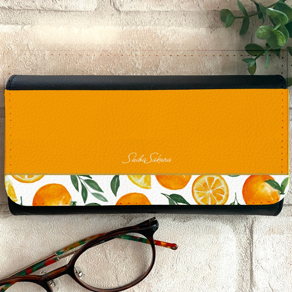 バレンシアオレンジのメガネケース みかん オレンジ メガネケース