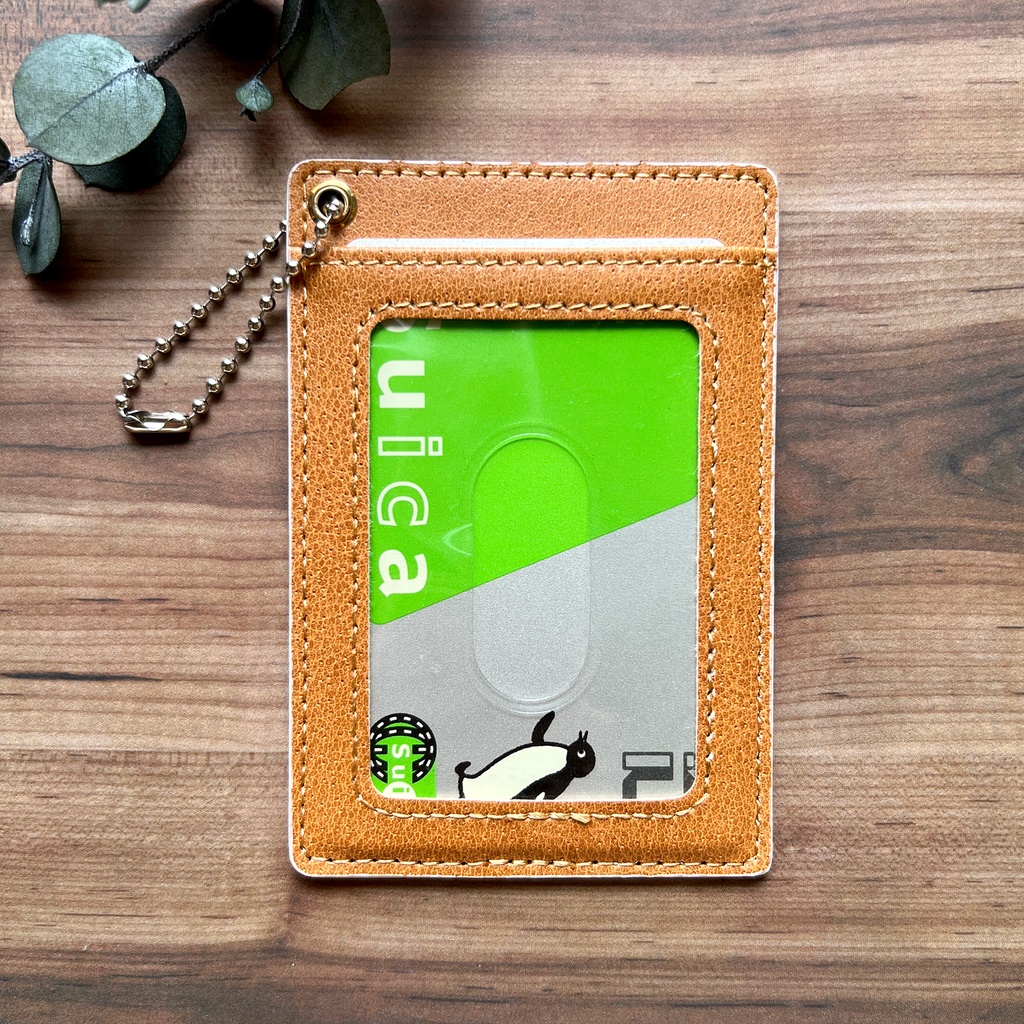 春のスミレのパスケース(薄紫) 花 定期入れ カードケース 夏 朝顔