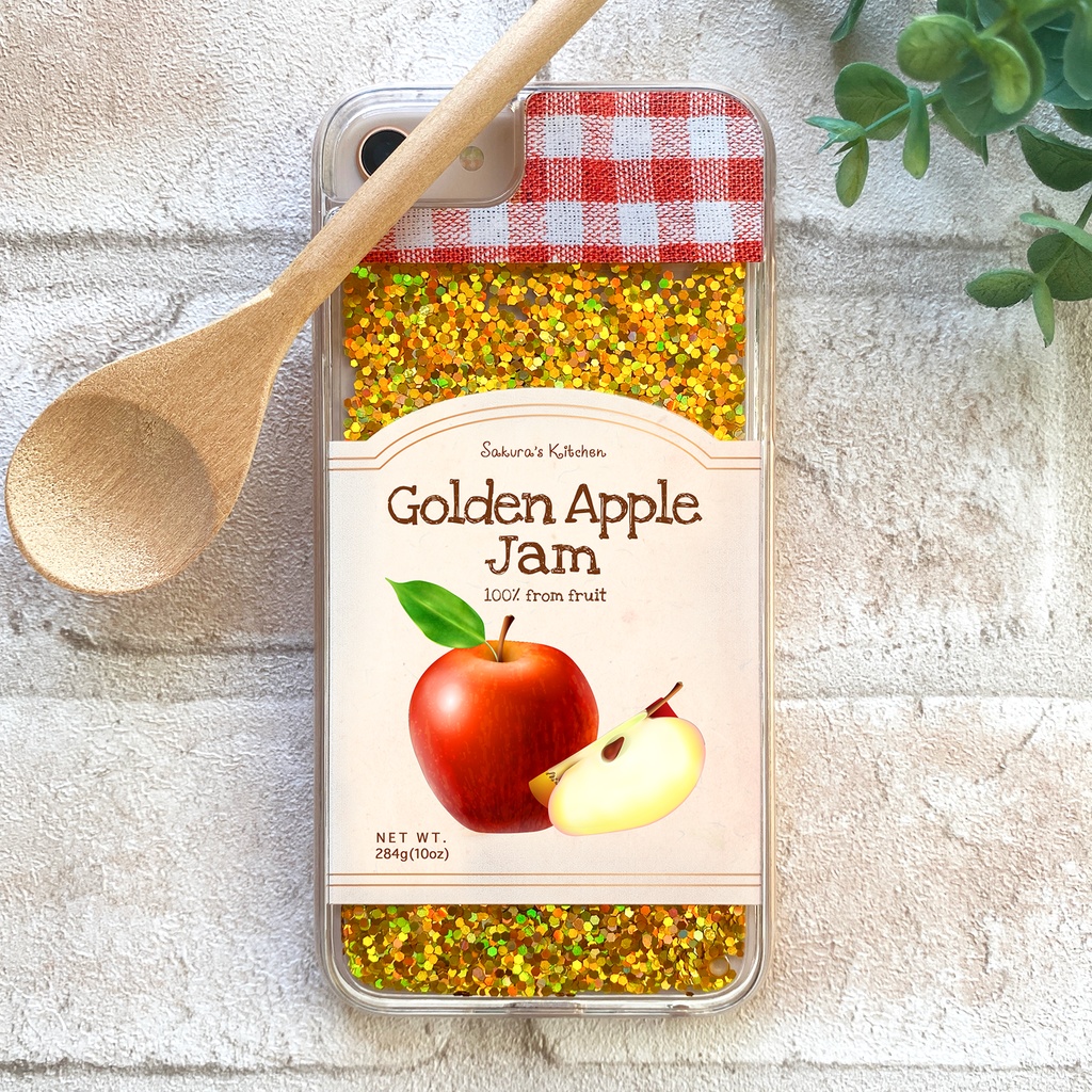 りんごジャムのグリッターケース iphone17 air iPhone15 iphone14 iPhone16e リンゴ アップル グリッター