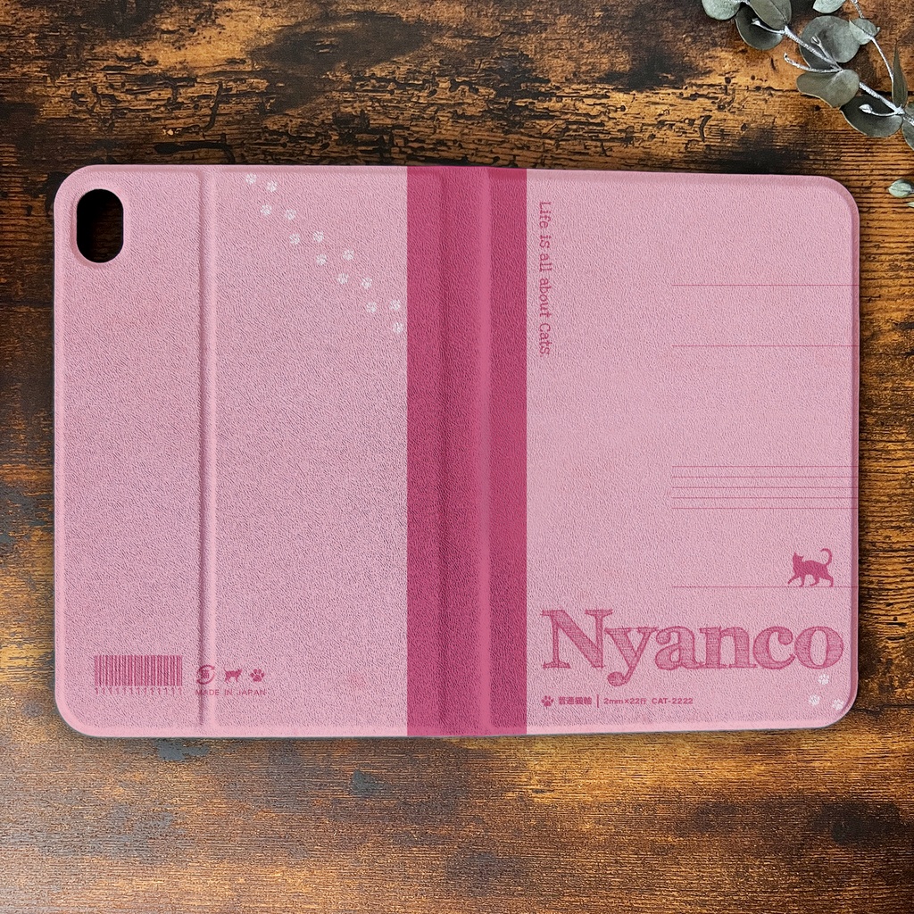 にゃんこ大学ノートのiPadケース(ピンク) 猫 黒猫 可愛い メンズ ipadケース タブレットケース