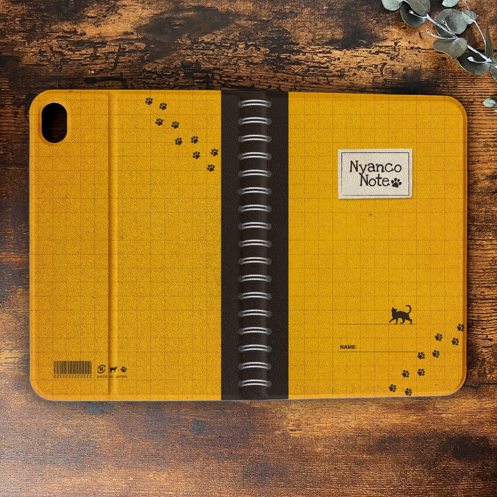 にゃんこスケッチノートのiPadケース 猫 黒猫 可愛い メンズ ipadケース タブレットケース カバー